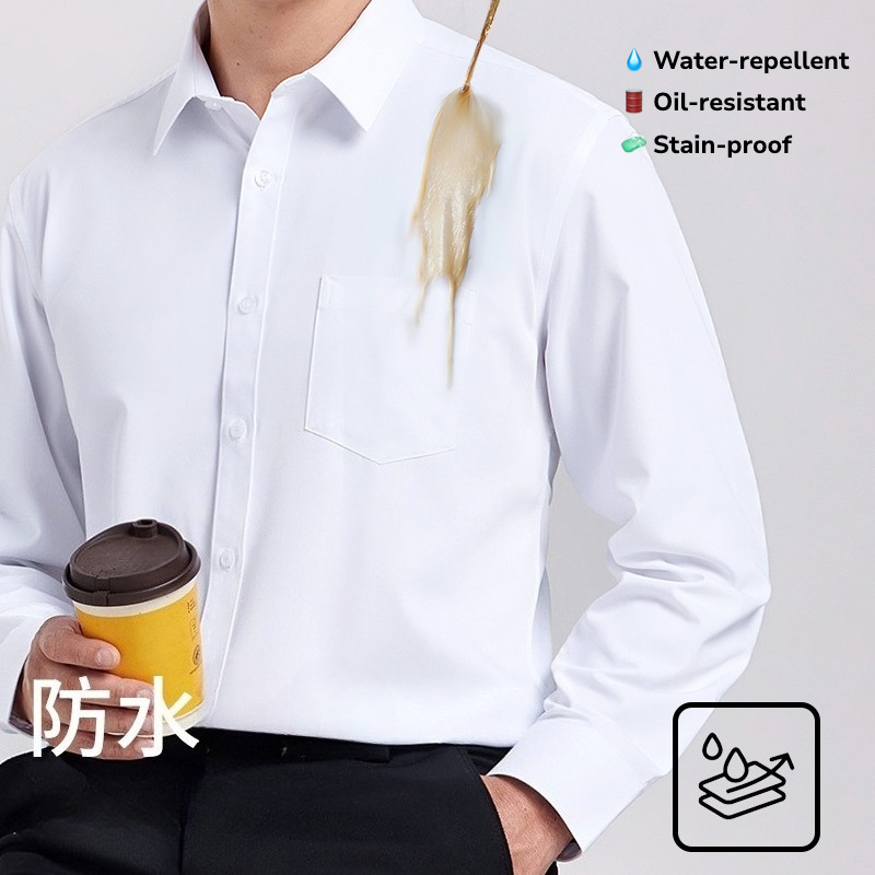 Office Tech Wear - Мужская водонепроницаемая и маслостойкая рубашка с