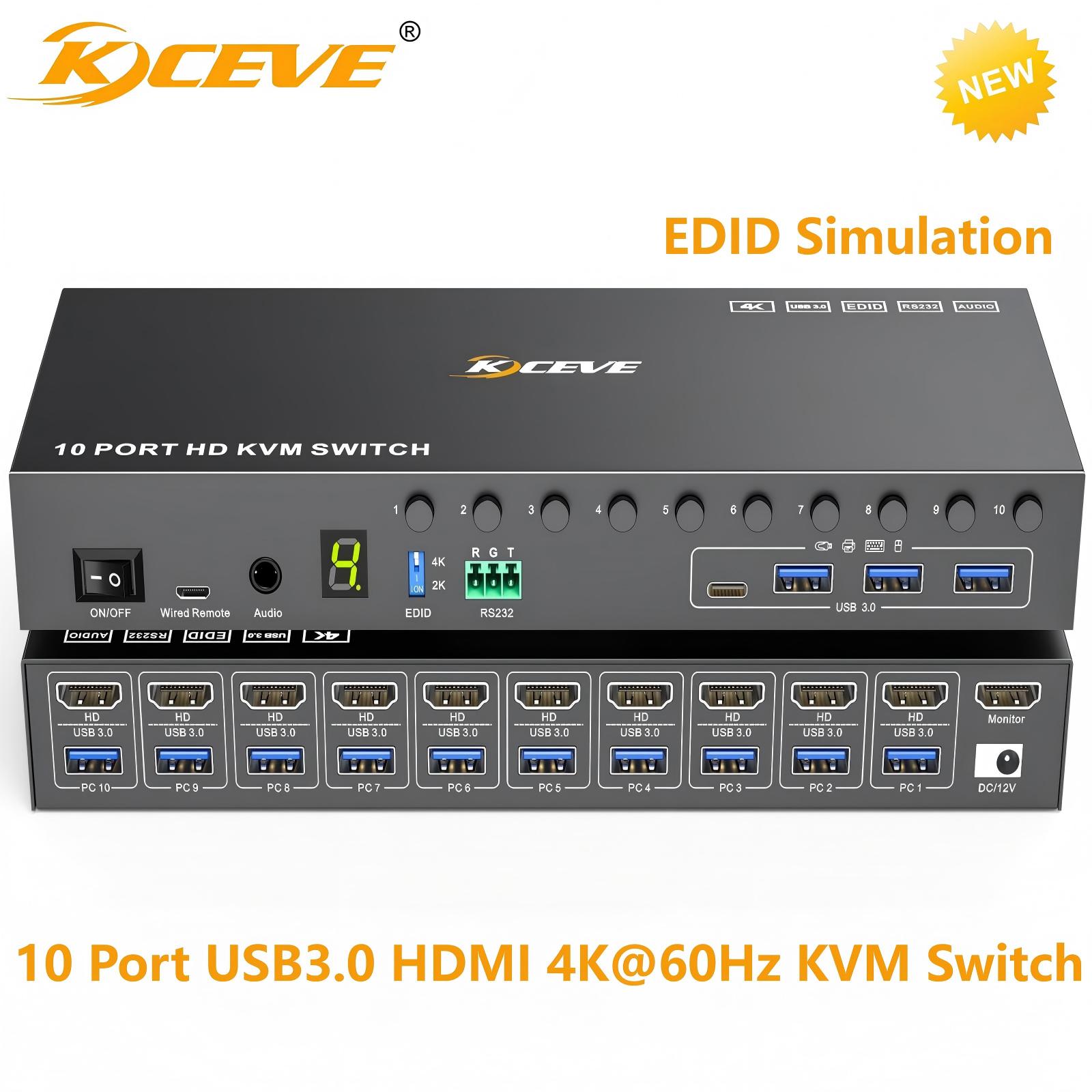 Hdmi Matrix Switch - 10-портовый 8-портовый KVM-переключатель HDMI 4K при