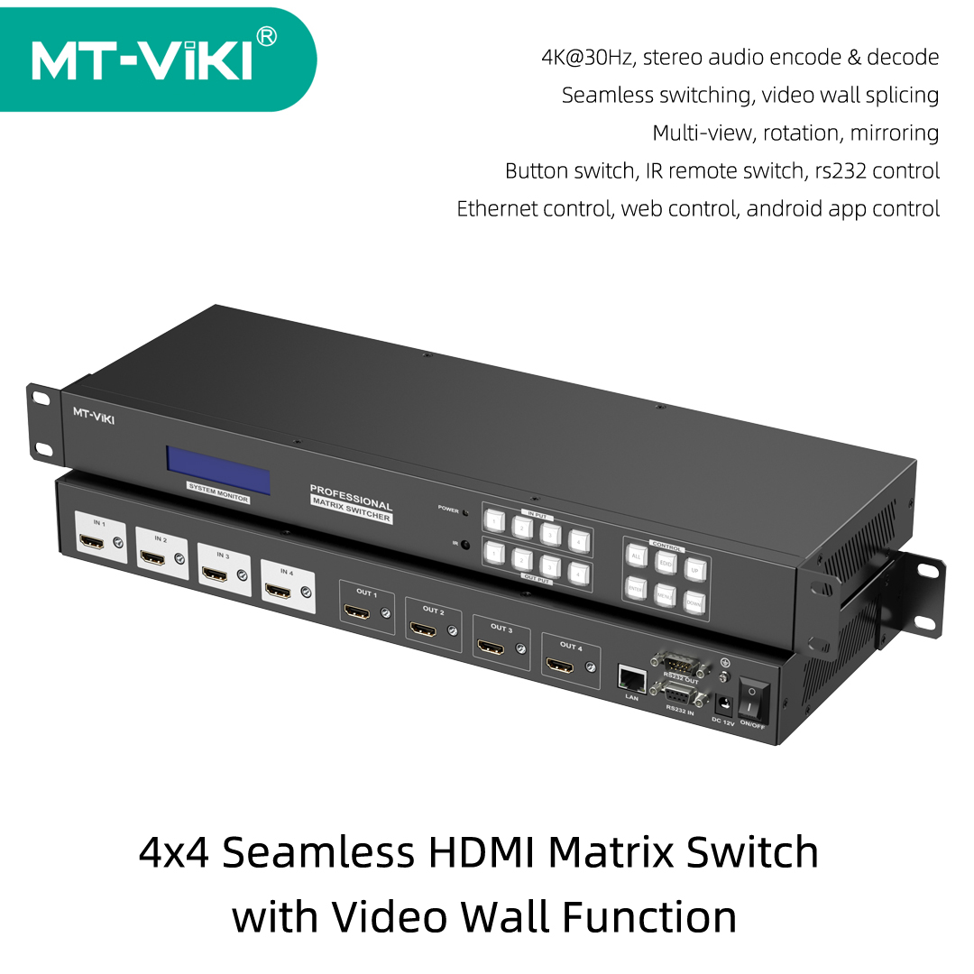 Hdmi Matrix Switch - MT-VIKI 4x4 Бесшовный матричный коммутатор HDMI