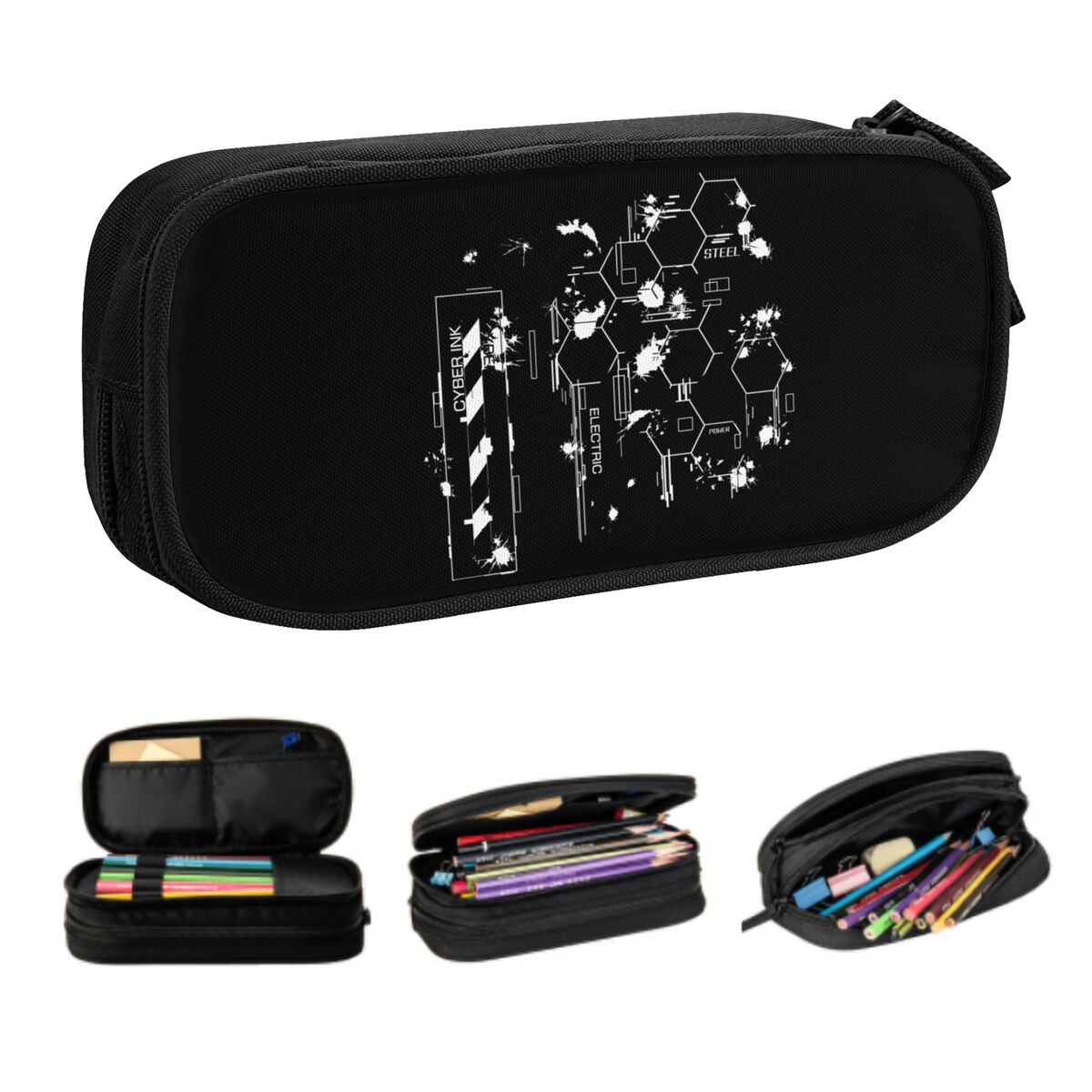 Office Tech Bag - Пользовательские японские токинские шестиугольники Cyber Ink
