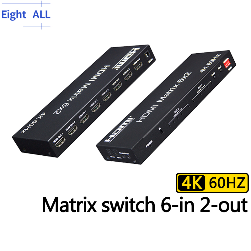 Hdmi Matrix Switch - Матричный Коммутатор HDMI 6x2 4K 60