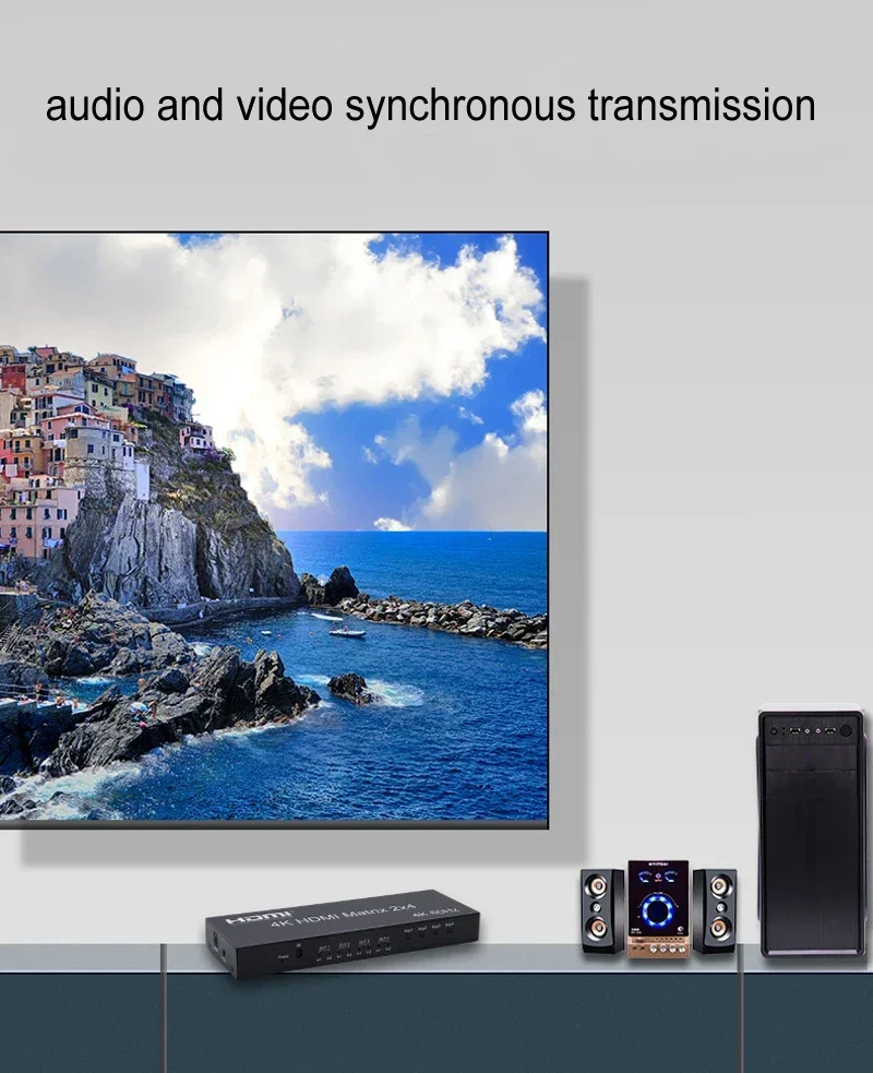 Hdmi Matrix Switch - Матрица HDMI 4K, 60 Гц, 2x4,