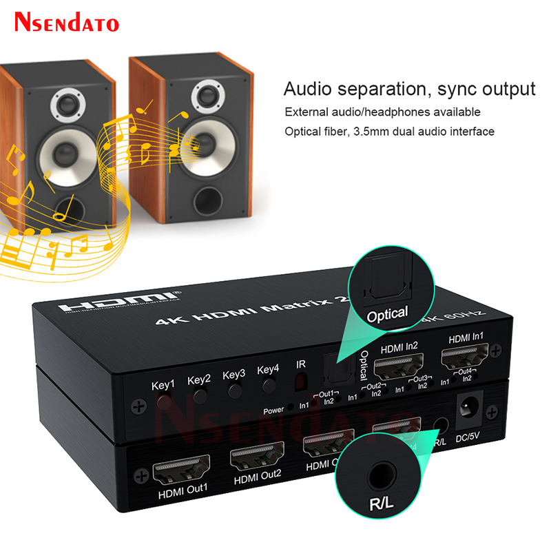 Матричный HDMI-коммутатор 2x4  – обзор и цена Hdmi Matrix Switch