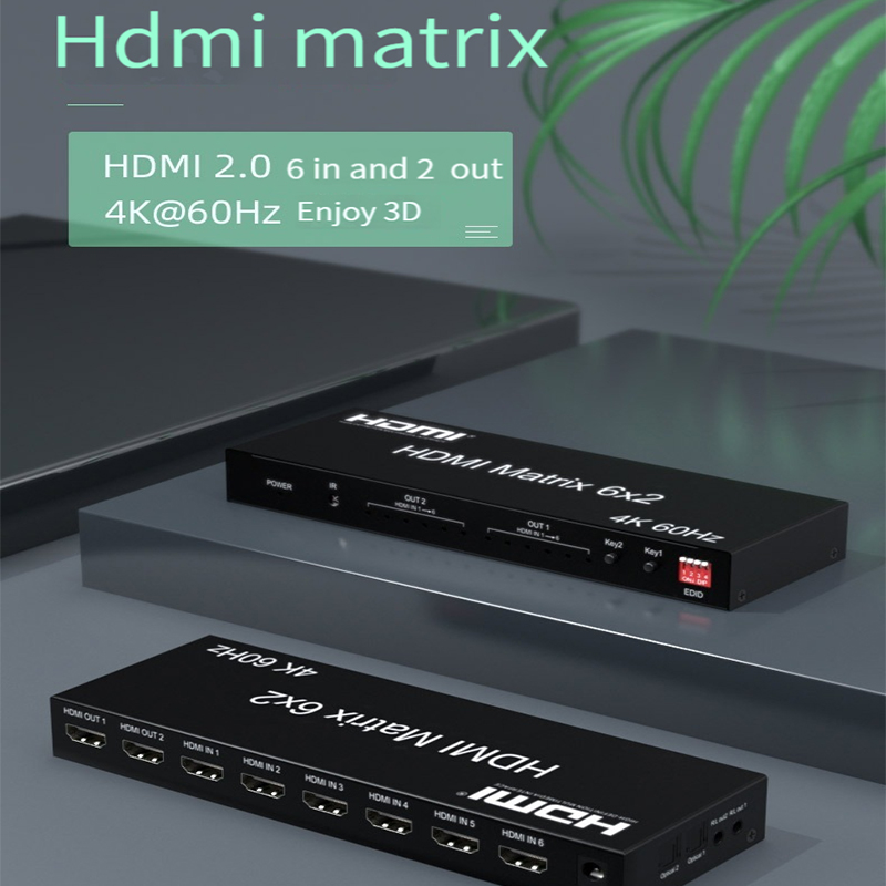 Матричный Коммутатор HDMI 6x2  – обзор и цена Hdmi Matrix Switch