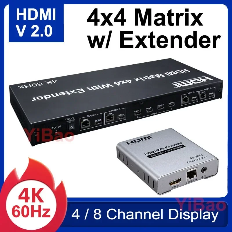 Матричный HDMI-коммутатор 4x4  – обзор и цена Hdmi Matrix Switch