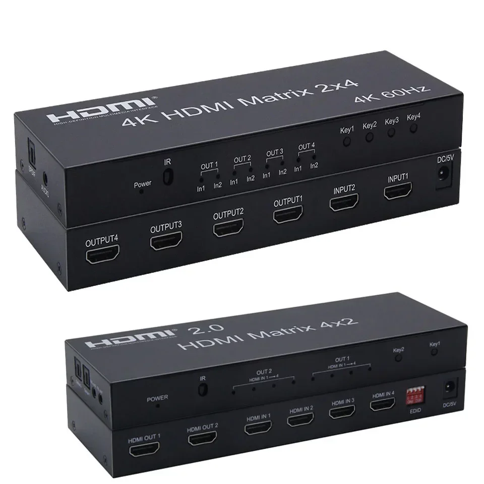 Матрица HDMI 4K, 60 Гц, 2x4, 2 – обзор и цена Hdmi Matrix Switch