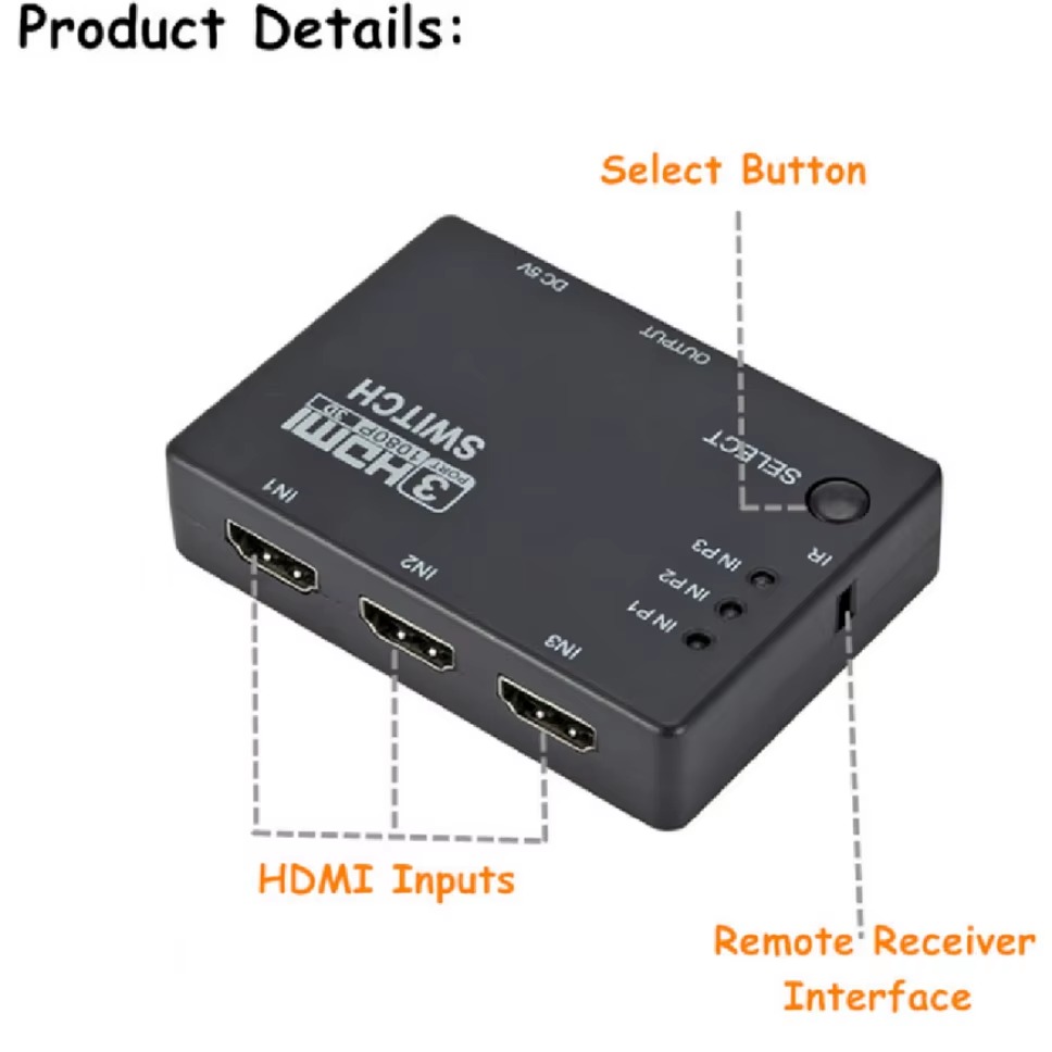 HDMI-коммутатор 3x1, KVM-перек – обзор и цена Hdmi Matrix Switch